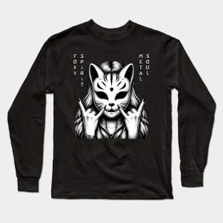 Kitsune Metalhead Girl Long Sleeve T-Shirt